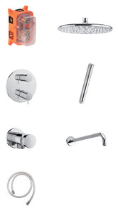 Merkur HS 1 - Inbouw compleet douche thermostaat systeem (Chroom/Zilverkleurig )